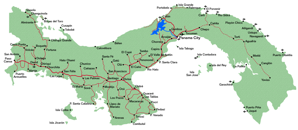 Panama Map Panama City